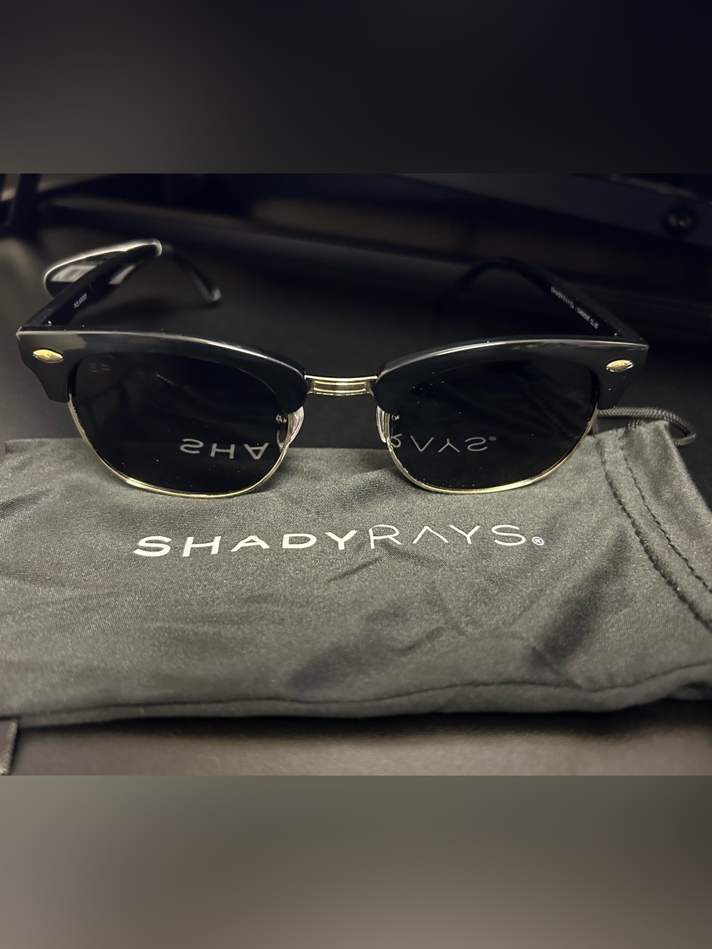 Shady Rays Women's Black & Gold Sunglasses